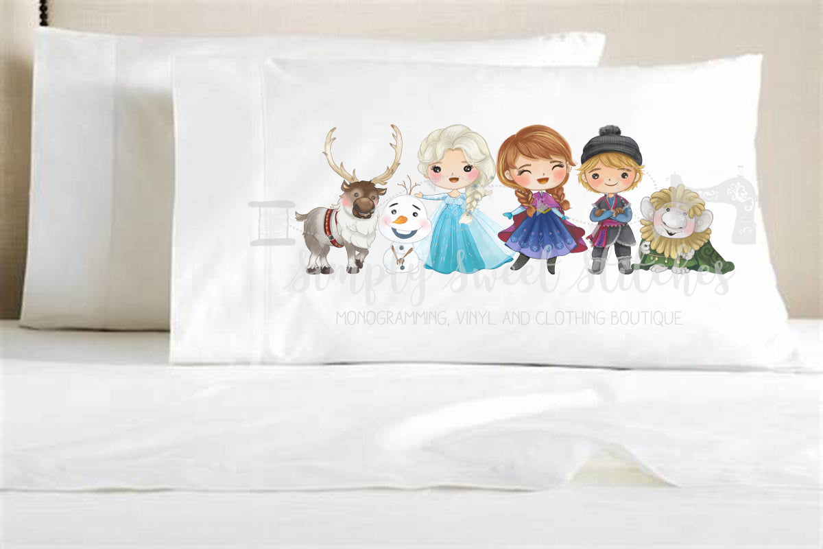 1951 - ICE QUEEN AND FRIENDS - PILLOWCASE