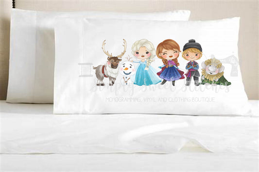 1484 - ICE QUEEN AND FRIENDS - PILLOWCASE