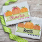 1460 - GIRLY PUMPKIN TRIO WITH BANNER APPLIQUE - CHILD SHIRT