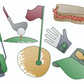 2438 - GOLF LINEUP SKETCH APPLIQUE - CHILD SHIRT