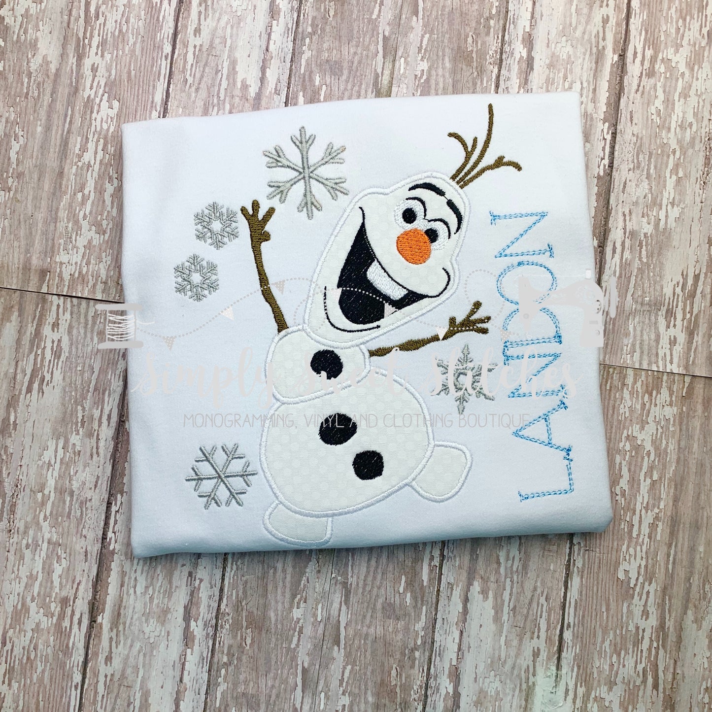 2549 - SNOWMAN FRIEND APPLIQUE - CHILD SHIRT