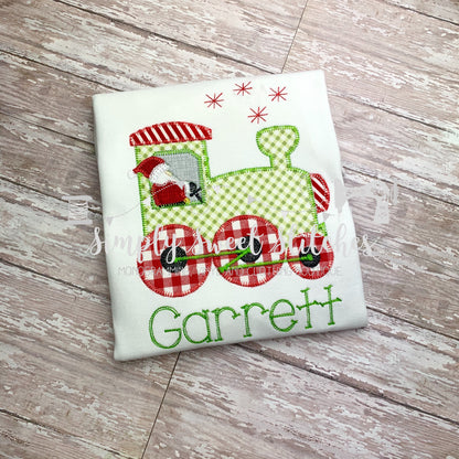 1226 - CHRISTMAS TRAIN - APPLIQUE CHILD SHIRT