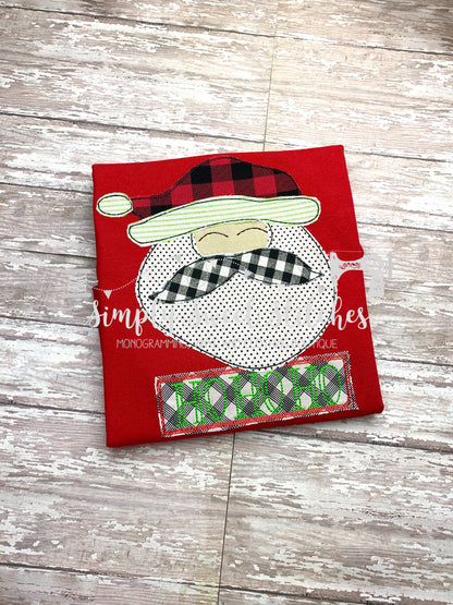 1227 - SANTA FACE - APPLIQUE CHILD SHIRT