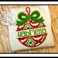 1635 - SPLIT ORNAMENT WITH BOW APPLIQUE - CHILD SHIRT
