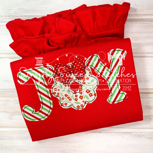 1853 - CHRISTMAS JOY - APPLIQUE CHILD SHIRT