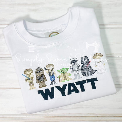 1965 - STAR WARS LINEUP - SKETCH CHILD SHIRT