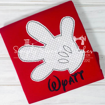 1957 - MOUSE HAND - APPLIQUE CHILD SHIRT