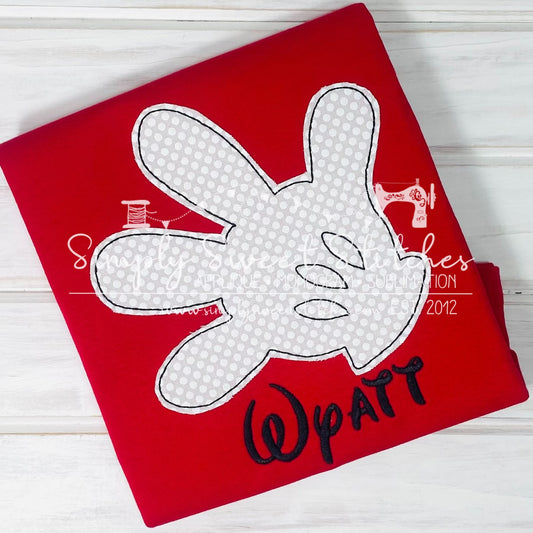 1957 - MOUSE HAND - APPLIQUE CHILD SHIRT