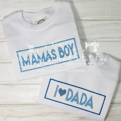 1760 - I LOVE MOMMY FAUX SMOCK - EMBROIDERY CHILD SHIRT