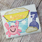 1084 - GIRL SAND PAIL WITH CRAB APPLIQUE - CHILD SHIRT