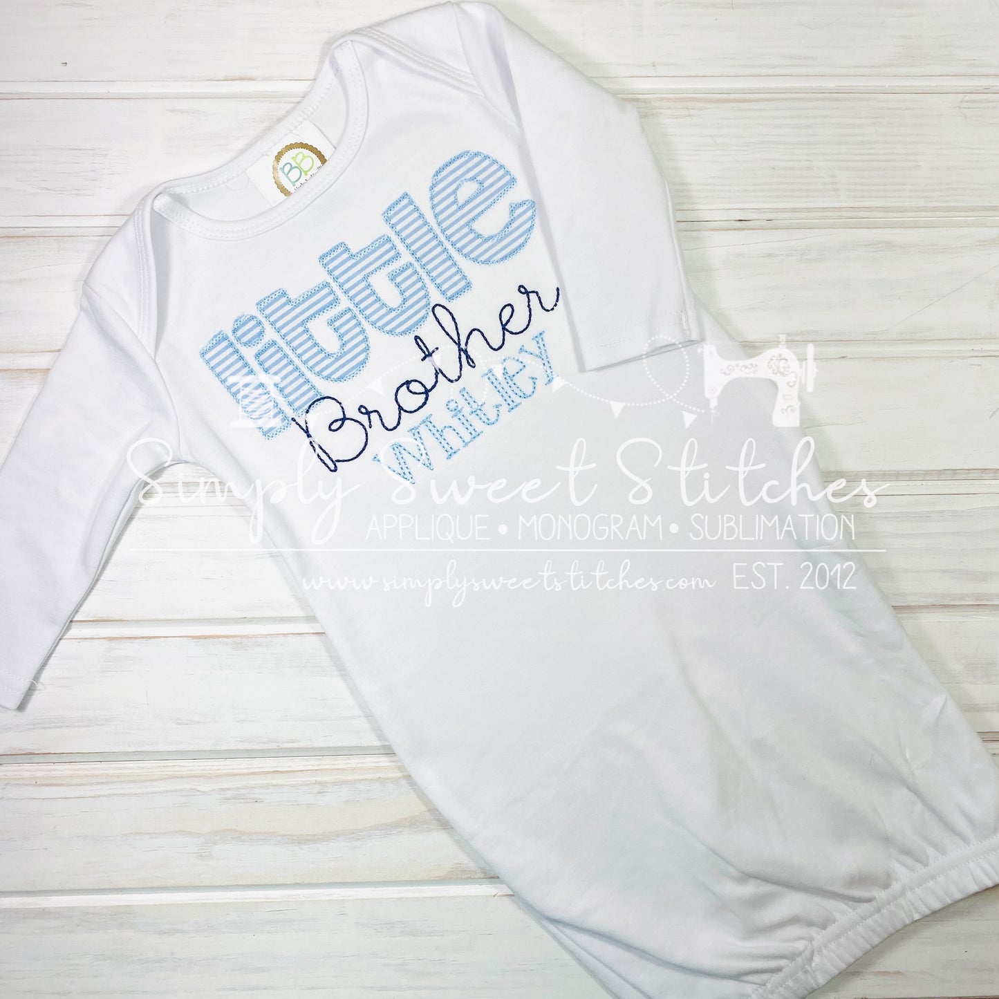 1119 - LITTLE BROTHER NAME APPLIQUE - CHILD SHIRT