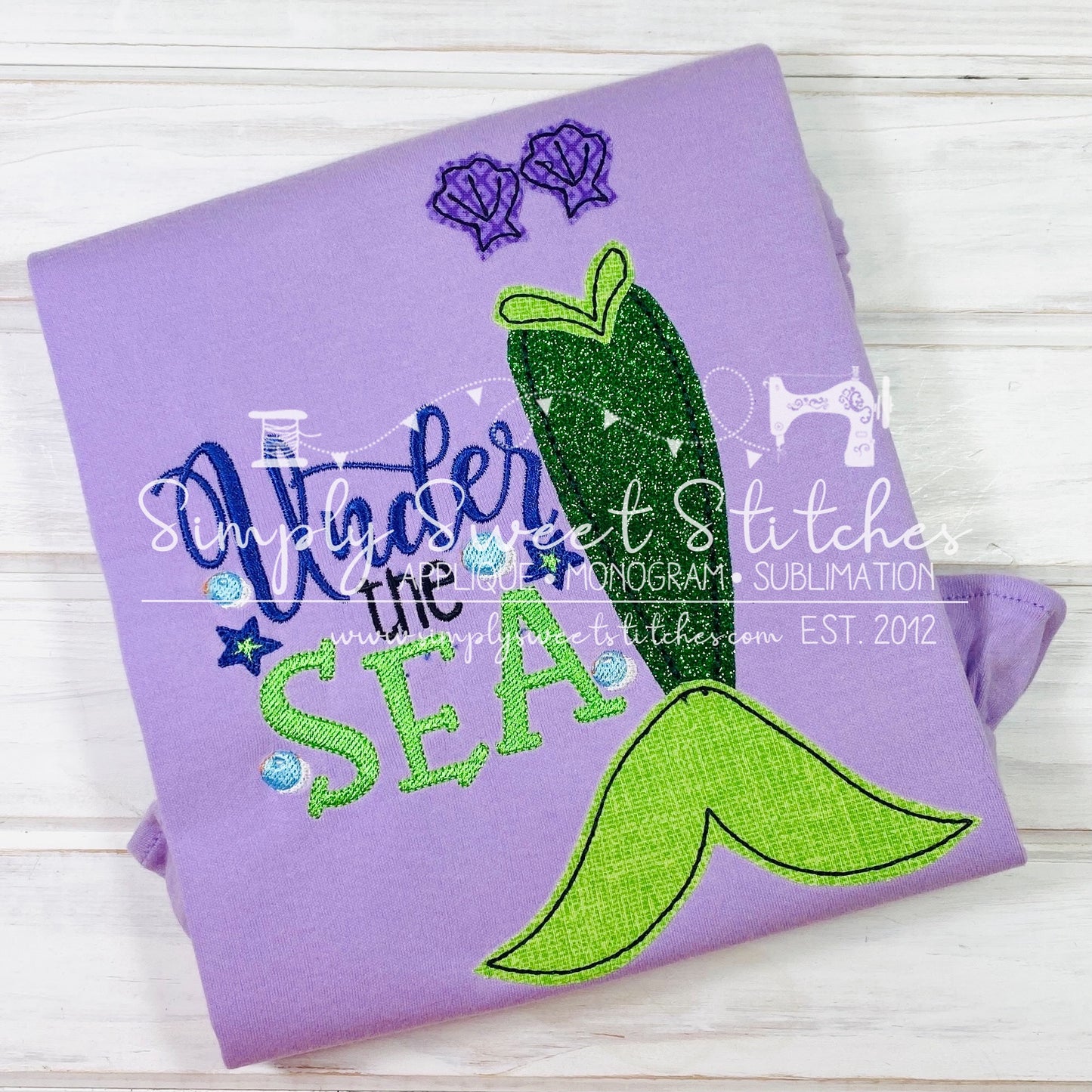 2097 - MERMAID PRINCESS - APPLIQUE CHILD SHIRT