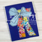 2854 - APPLIQUE LETTER WITH BOW APPLIQUE - CHILD SHIRT