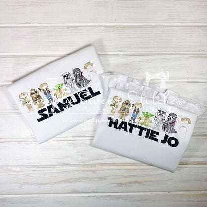 1965 - STAR WARS LINEUP - SKETCH CHILD SHIRT