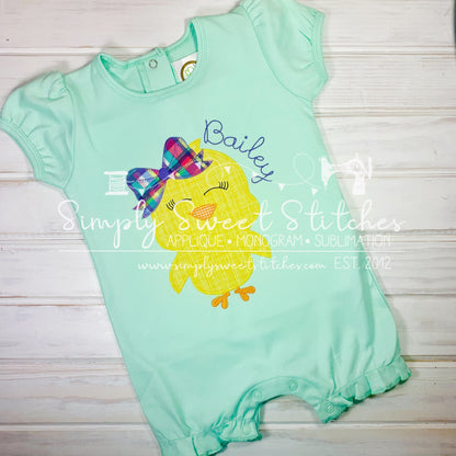 1373 - MISS EASTER CHICK - APPLIQUE CHILD SHIRT