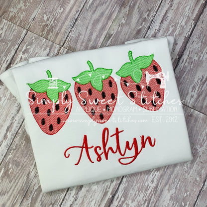 1661 | STRAWBERRY TRIO | SKETCH CHILD SHIRT