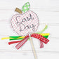 4095 - APPLE FIRST/LAST DAY APPLIQUE - WAND SIGN