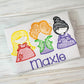 1790 - WITCH SISTER TRIO SKETCH APPLIQUE - CHILD SHIRT
