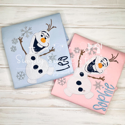 1735 - SNOWMAN FRIEND - APPLIQUE CHILD SHIRT