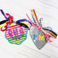 1868 - GIRL SCALLOPED CIRCLE - BAG TAG