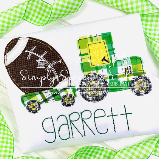 1816 - FOOTBALL TRACTOR - APPLIQUE CHILD SHIRT