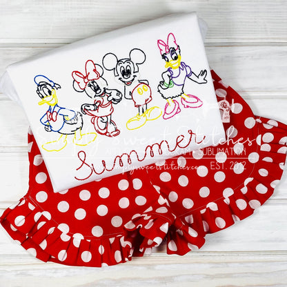 1800 - MOUSE FRIENDS - SKETCH CHILD SHIRT