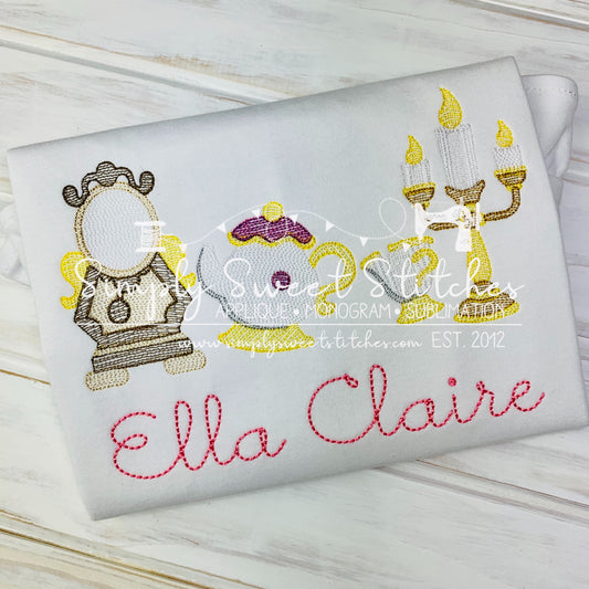 1707 - BEAUTY FRIENDS - SKETCH CHILD SHIRT