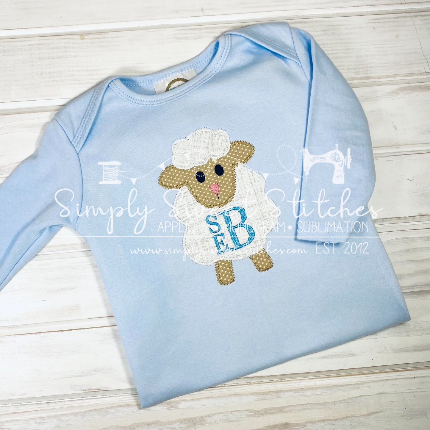 1540 - EASTER LAMB BOY - APPLIQUE CHILD SHIRT