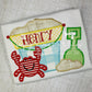 1086 - BOYS SAND PAIL WITH CRAB APPLIQUE - CHILD SHIRT