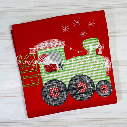 1226 - CHRISTMAS TRAIN - APPLIQUE CHILD SHIRT