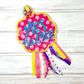 1868 - GIRL SCALLOPED CIRCLE - BAG TAG