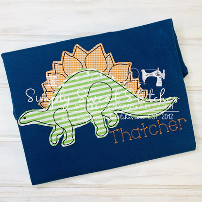 1056 - DINOSAUR - APPLIQUE CHILD SHIRT