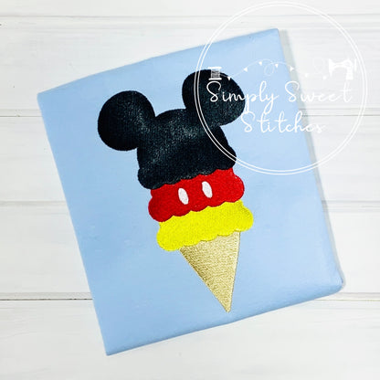 2026 - MR MOUSE ICE CREAM CONE - SKETCH CHILD SHIRT
