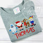 5110 - RUDOLPH CHARACTERS APPLIQUE  - CHILD SHIRT
