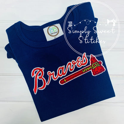 2197 - BRAVES - EMBROIDERY CHILD SHIRT