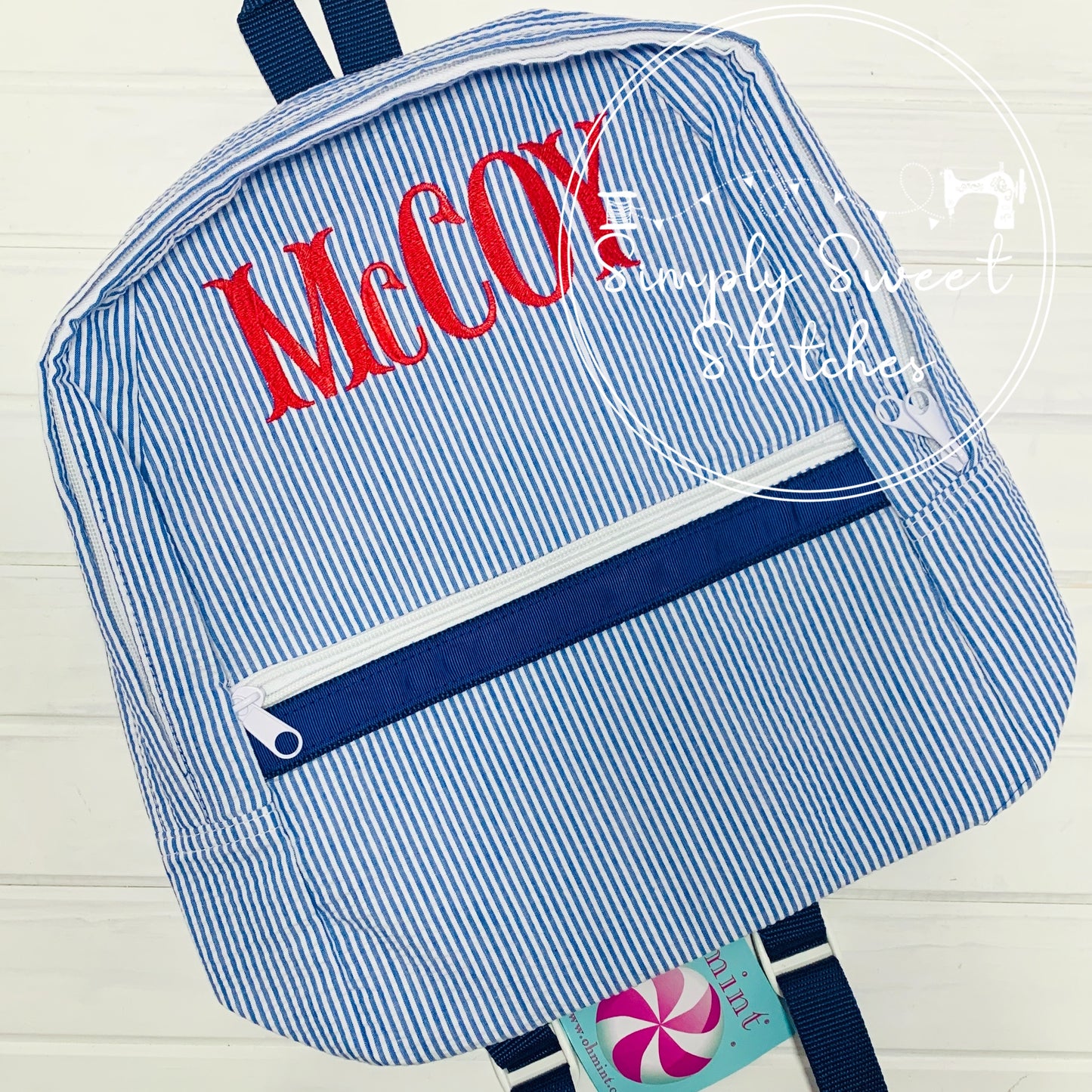 1832 - BOYS NAME - EMBROIDERY BACKPACK