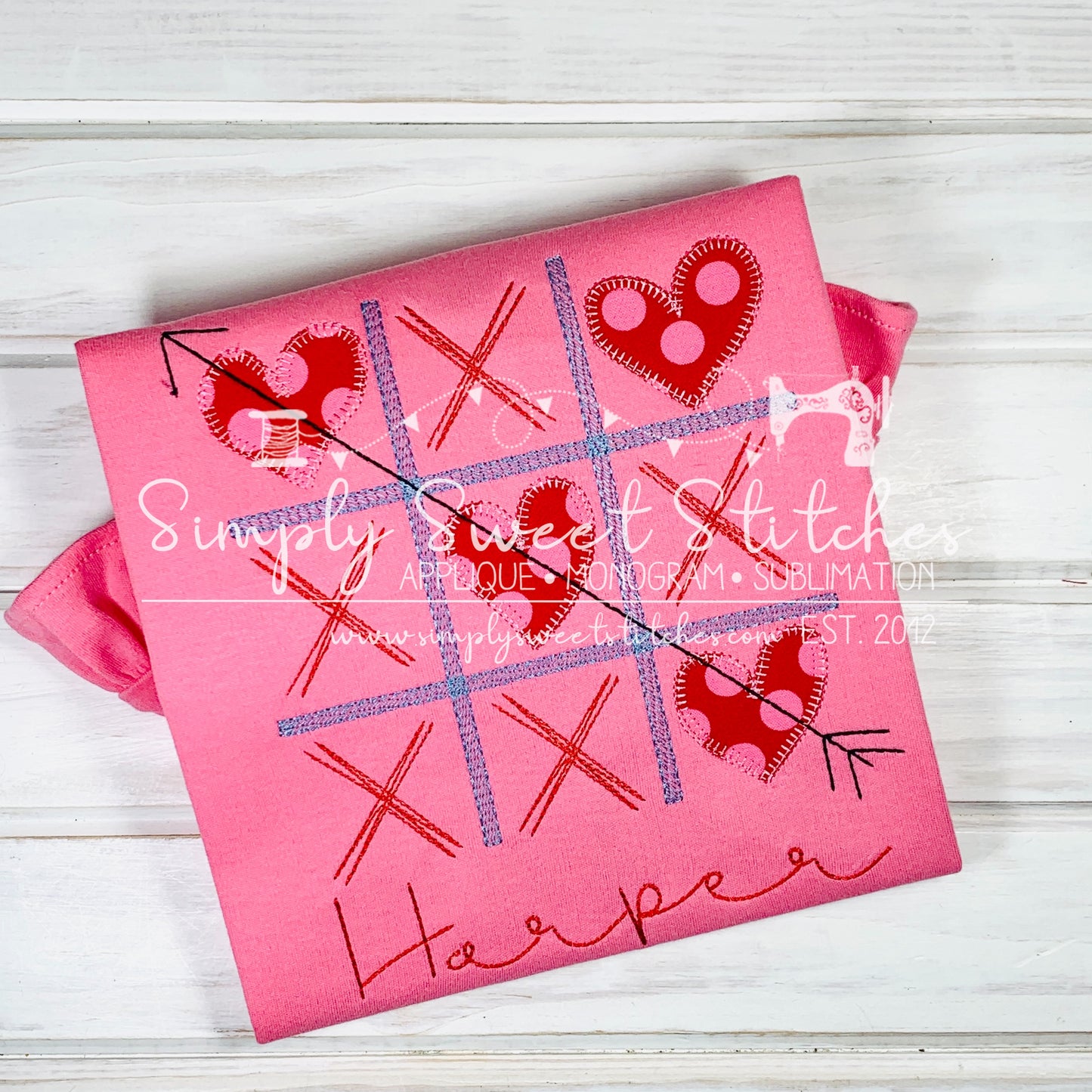 1279 - XOXO & HEARTS - SKETCH CHILD SHIRT