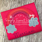1684 - RAINBOW WITH CLOUDS APPLIQUE - CHILD SHIRT