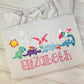 2419 - GIRLS BEACH DINOSAUR APPLIQUE - CHILD SHIRT