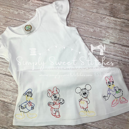 1800 - MOUSE FRIENDS - SKETCH CHILD SHIRT