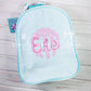 1356 - GIRLS SCALLOPED MONOGRAMMED WITH NAME GUMDROP - LUNCHBOX