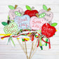 4095 - APPLE FIRST/LAST DAY APPLIQUE - WAND SIGN