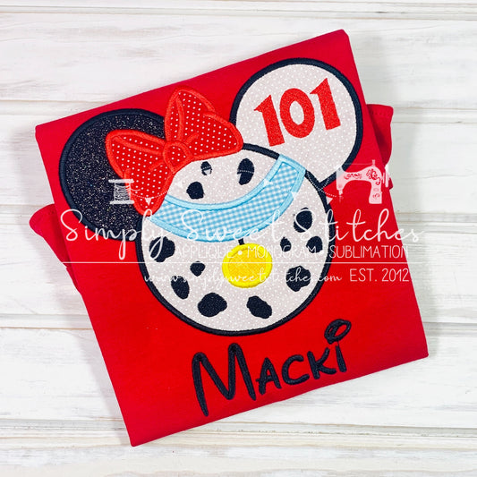 2111 - SPOTTED PUPPY - APPLIQUE CHILD SHIRT