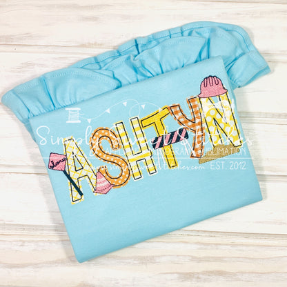 2061 - CONSTRUCTION NAME - APPLIQUE CHILD SHIRT