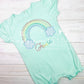 1684 - RAINBOW WITH CLOUDS APPLIQUE - CHILD SHIRT
