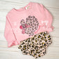 2694 - CHEETAH TURKEY WITH BOW SKETCH APPLIQUE - CHILD SHIRT
