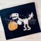 2681 - DINOSAUR SKELETON WITH PUMPKIN APPLIQUE - CHILD SHIRT