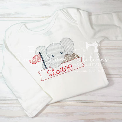 1693 - ELEPHANT BANNER - SKETCH CHILD SHIRT