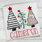 2016 - CHRISTMAS TREE TRIO BOY APPLIQUE - CHILD SHIRT