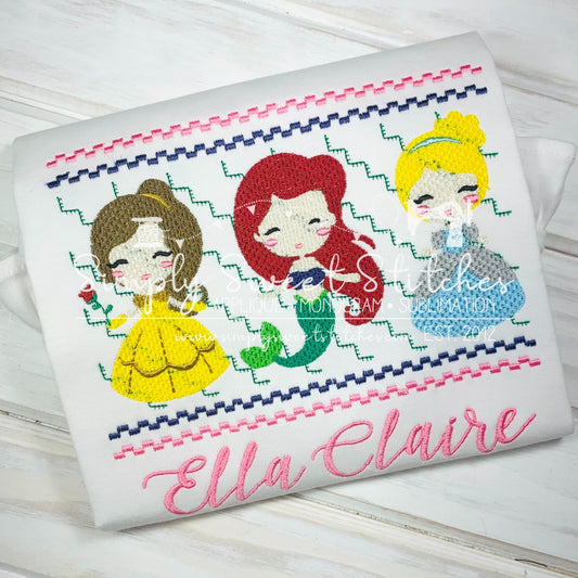 1799 - PRINCESS FAUX - EMBROIDERY CHILD SHIRT